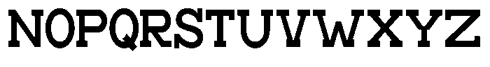 Zero Slab Bold Condensed Font UPPERCASE