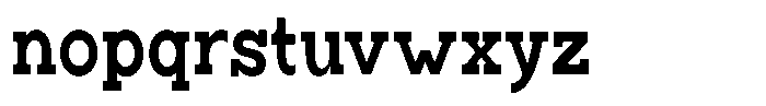 Zero Slab Bold Condensed Font LOWERCASE