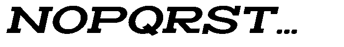 Zero Slab Bold Expanded Slanted Font UPPERCASE