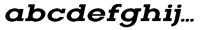 Zero Slab Bold Expanded Slanted FONT