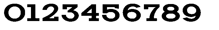 Zero Slab Bold Expanded Font OTHER CHARS