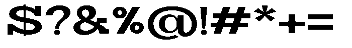 Zero Slab Bold Expanded Font OTHER CHARS