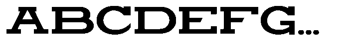 Zero Slab Bold Expanded Font UPPERCASE