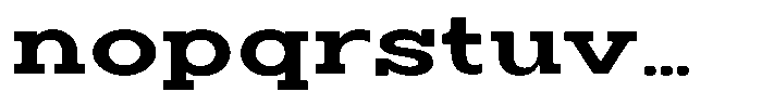 Zero Slab Bold Expanded Font LOWERCASE