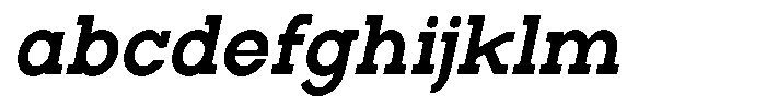 Zero Slab Bold Semi Condensed Slanted FONT