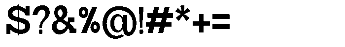 Zero Slab Bold Semi Condensed Font OTHER CHARS