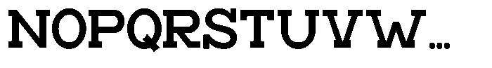 Zero Slab Bold Semi Condensed Font UPPERCASE