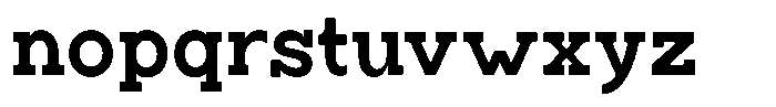 Zero Slab Bold Semi Condensed Font LOWERCASE