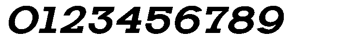 Zero Slab Bold Semi Expanded Slanted Font OTHER CHARS