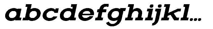 Zero Slab Bold Semi Expanded Slanted FONT