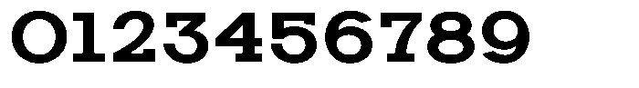 Zero Slab Bold Semi Expanded Font OTHER CHARS