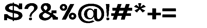 Zero Slab Bold Semi Expanded Font OTHER CHARS