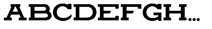 Zero Slab Bold Semi Expanded Font