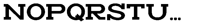 Zero Slab Bold Semi Expanded Font UPPERCASE