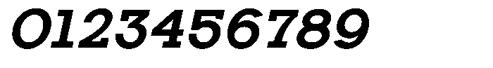Zero Slab Bold Slanted Font OTHER CHARS