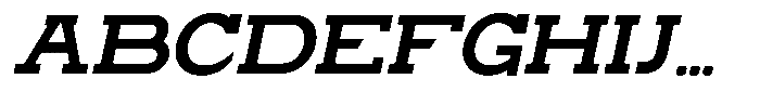 Zero Slab Bold Slanted Font