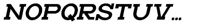 Zero Slab Bold Slanted Font UPPERCASE