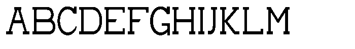 Zero Slab Condensed Font UPPERCASE