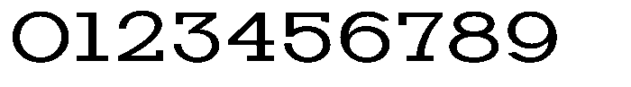 Zero Slab Expanded Font OTHER CHARS