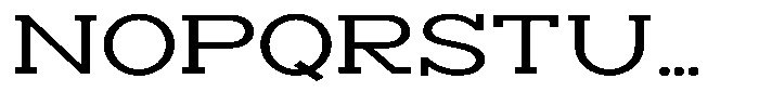 Zero Slab Expanded Font UPPERCASE