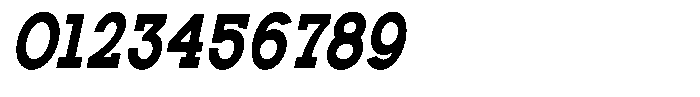 Zero Slab Extra Bold Condensed Slanted Font OTHER CHARS