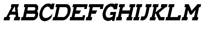 Zero Slab Extra Bold Condensed Slanted Font