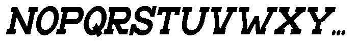 Zero Slab Extra Bold Condensed Slanted Font UPPERCASE