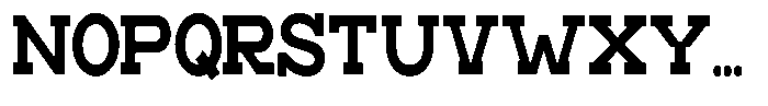 Zero Slab Extra Bold Condensed Font UPPERCASE