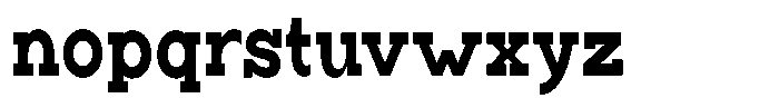 Zero Slab Extra Bold Condensed Font LOWERCASE