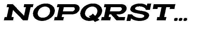 Zero Slab Extra Bold Expanded Slanted Font UPPERCASE