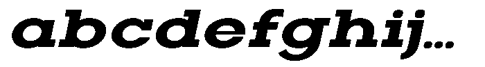 Zero Slab Extra Bold Expanded Slanted FONT