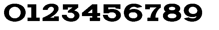 Zero Slab Extra Bold Expanded Font OTHER CHARS