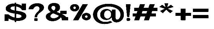 Zero Slab Extra Bold Expanded Font OTHER CHARS