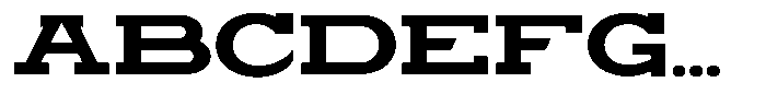 Zero Slab Extra Bold Expanded Font UPPERCASE