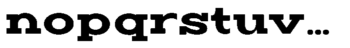 Zero Slab Extra Bold Expanded Font LOWERCASE
