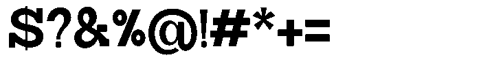 Zero Slab Extra Bold Semi Condensed Font OTHER CHARS