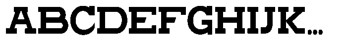 Zero Slab Extra Bold Semi Condensed Font