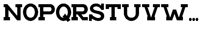 Zero Slab Extra Bold Semi Condensed Font UPPERCASE