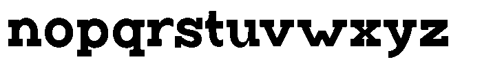 Zero Slab Extra Bold Semi Condensed Font LOWERCASE