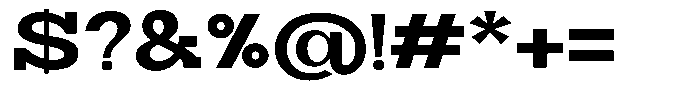 Zero Slab Extra Bold Semi Expanded Font OTHER CHARS