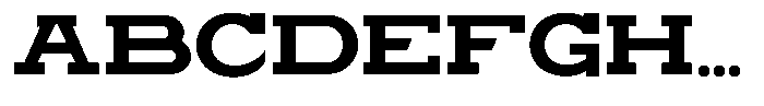 Zero Slab Extra Bold Semi Expanded Font