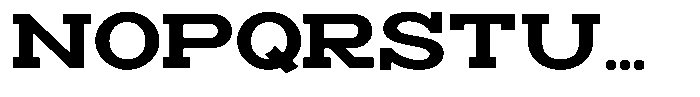 Zero Slab Extra Bold Semi Expanded Font UPPERCASE