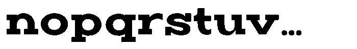 Zero Slab Extra Bold Semi Expanded Font LOWERCASE
