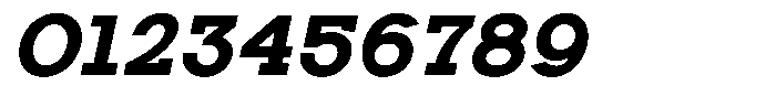 Zero Slab Extra Bold Slanted Font OTHER CHARS