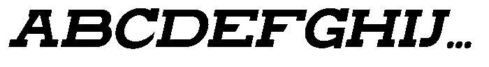 Zero Slab Extra Bold Slanted Font