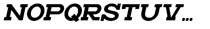 Zero Slab Extra Bold Slanted Font UPPERCASE