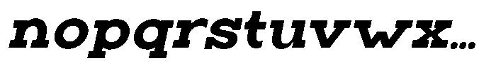 Zero Slab Extra Bold Slanted Font LOWERCASE