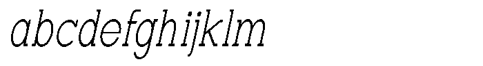 Zero Slab Extra Light Condensed Slanted FONT