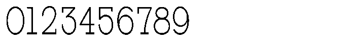 Zero Slab Extra Light Condensed Font OTHER CHARS