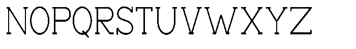 Zero Slab Extra Light Condensed Font UPPERCASE